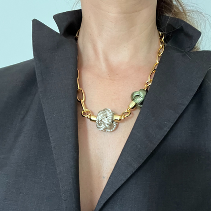 Switcheroo Divinity Knot Necklace, Metallic