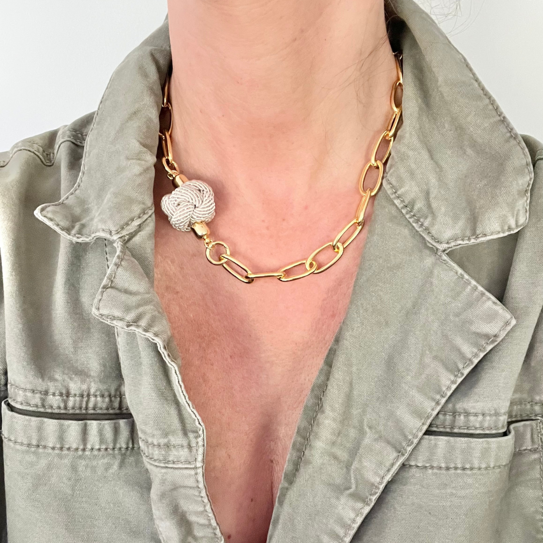 Switcheroo Divinity Knot Necklace, Silk