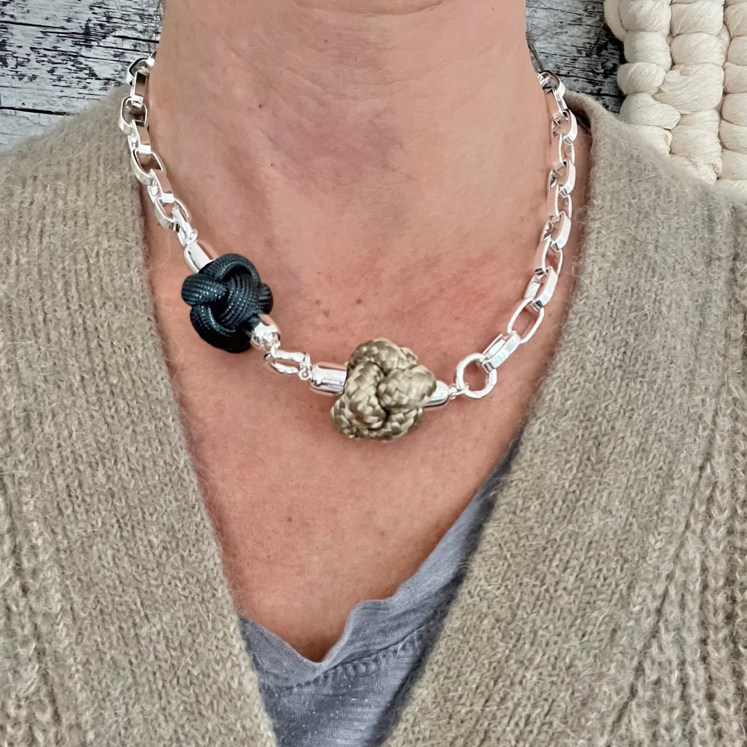 Switcheroo Divinity Knot Necklace, Metallic