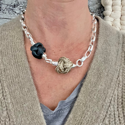 Switcheroo Divinity Knot Necklace, Metallic