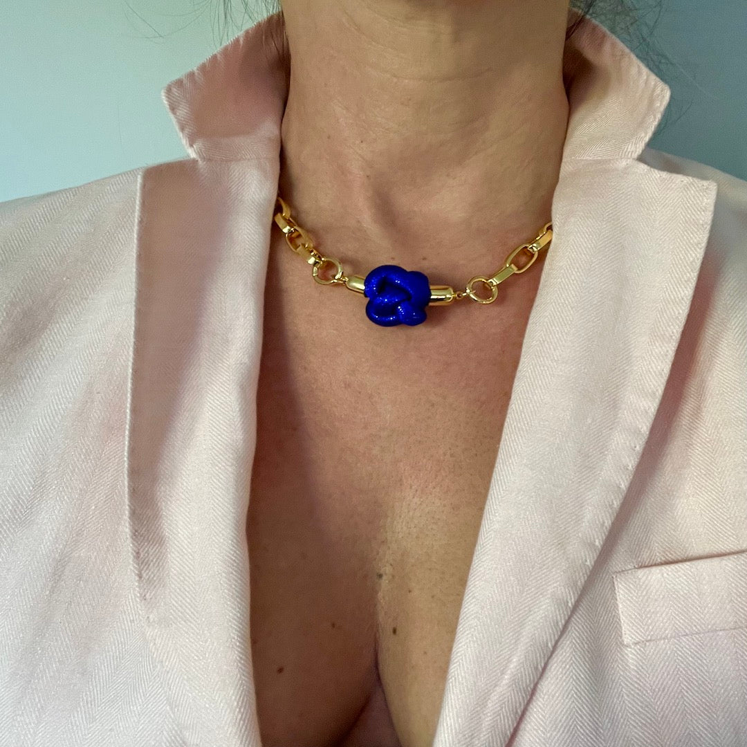 Switcheroo Divinity Knot Necklace, Metallic