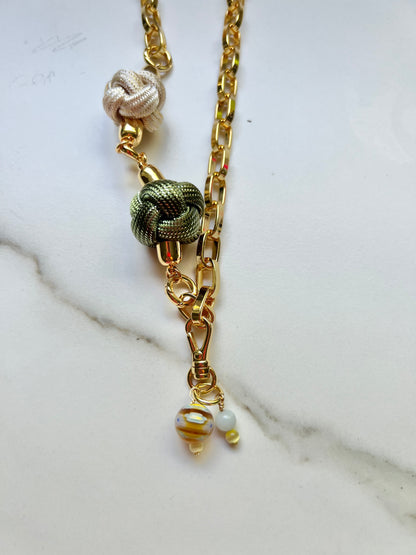 Switcheroo Divinity Knot Necklace, Metallic