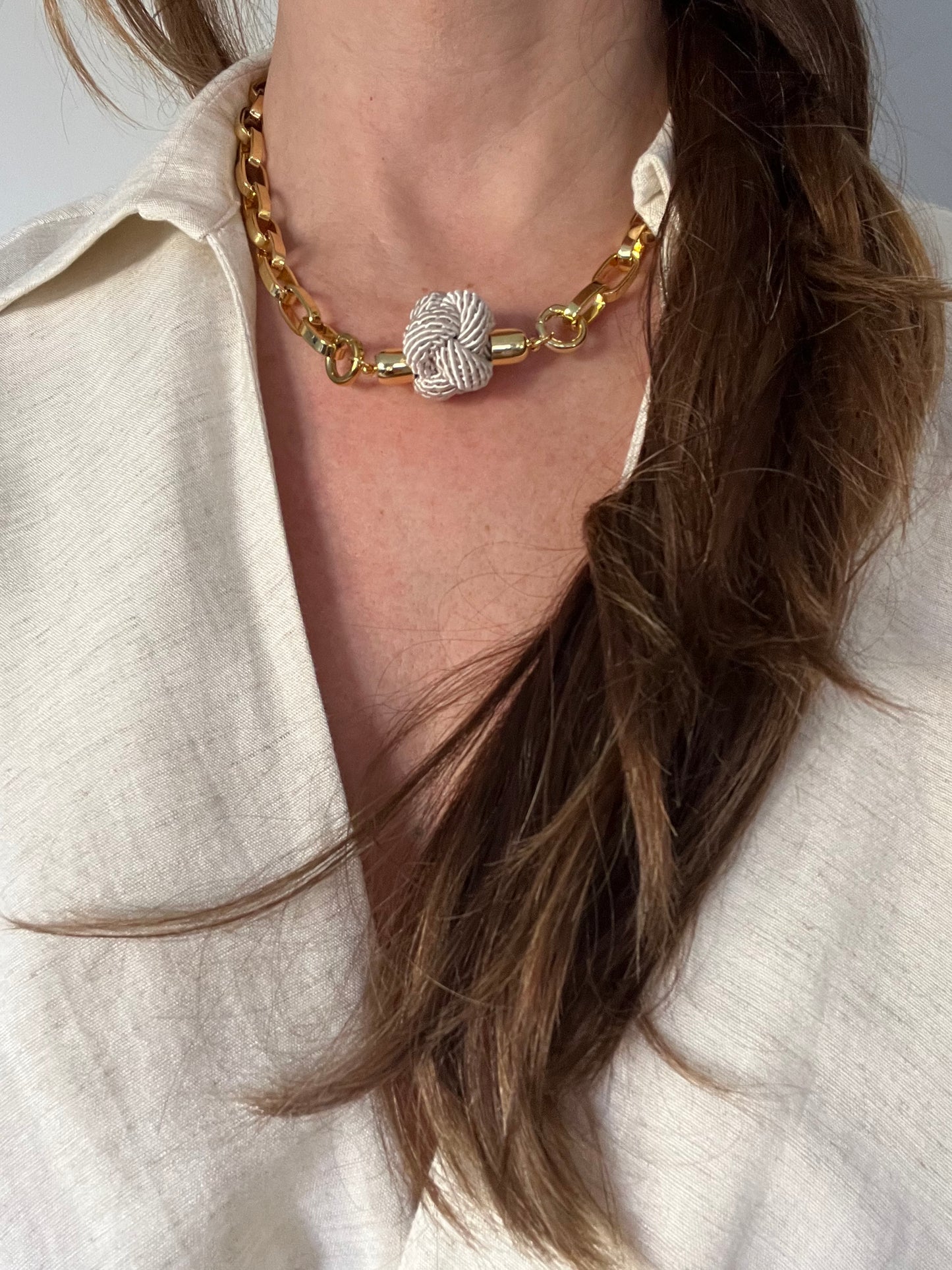 Switcheroo Divinity Knot Necklace, Silk