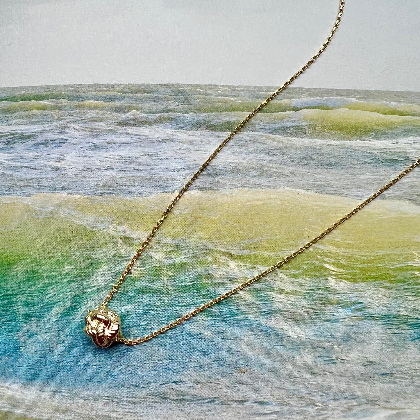 Dainty Divinity Knot Necklace: Pure 14K Gold