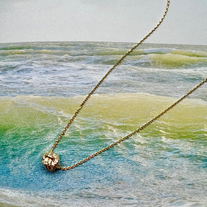 Dainty Divinity Knot Necklace: Pure 14K Gold