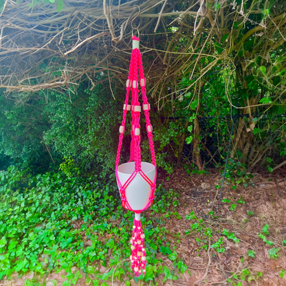 Plant Hanger, Neon Pink
